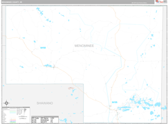 Menominee County, WI Digital Map Premium Style
