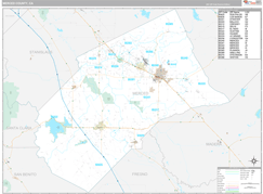 Merced County, CA Digital Map Premium Style