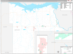 Mercer County, ND Digital Map Premium Style