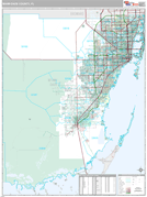 Miami-Dade County, FL Digital Map Premium Style