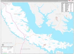 Middlesex County, VA Digital Map Premium Style