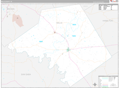 Mills County, TX Digital Map Premium Style