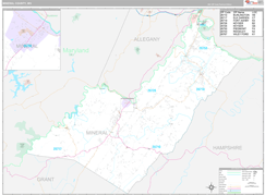 Mineral County, WV Digital Map Premium Style