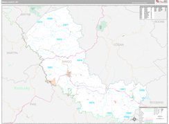 Mingo County, WV Digital Map Premium Style