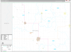 Mitchell County, IA Digital Map Premium Style