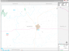 Monroe County, IA Digital Map Premium Style