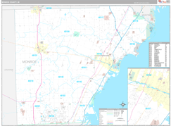 Monroe County, MI Digital Map Premium Style