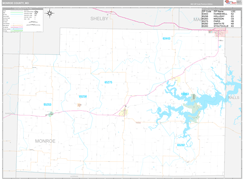 Monroe County, MO Digital Map Premium Style