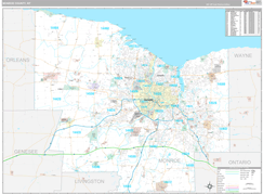 Monroe County, NY Digital Map Premium Style