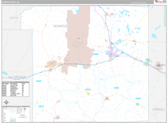 Monroe County, WI Digital Map Premium Style