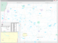 Montcalm County, MI Digital Map Premium Style