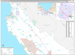 Monterey County, CA Digital Map Premium Style