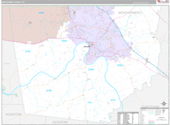 Montgomery County, TN Digital Map Premium Style