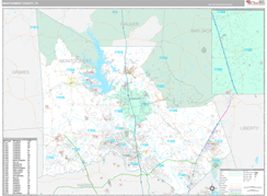 Montgomery County, TX Digital Map Premium Style