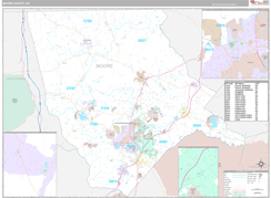 Moore County, NC Digital Map Premium Style