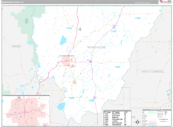 Morehouse Parish (County), LA Digital Map Premium Style
