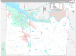 Morgan County, AL Digital Map Premium Style