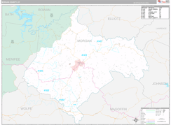 Morgan County, KY Digital Map Premium Style