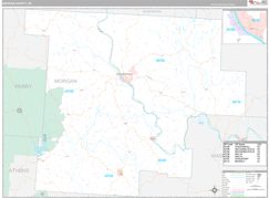 Morgan County, OH Digital Map Premium Style