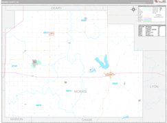 Morris County, KS Digital Map Premium Style