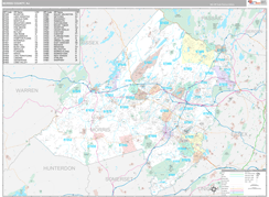 Morris County, NJ Digital Map Premium Style