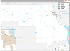 Morton County, ND Digital Map Premium Style