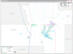 Murray County, OK Digital Map Premium Style