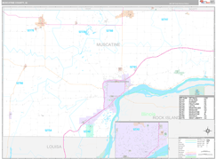 Muscatine County, IA Digital Map Premium Style