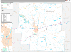 Muskingum County, OH Digital Map Premium Style