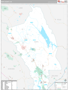 Napa County, CA Digital Map Premium Style