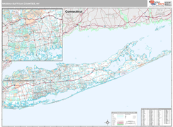 Nassau-Suffolk County, NY Digital Map Premium Style