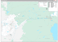 Nevada County, CA Digital Map Premium Style