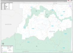 Newton County, AR Digital Map Premium Style