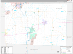 Newton County, MO Digital Map Premium Style