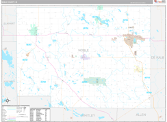 Noble County, IN Digital Map Premium Style