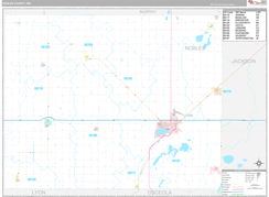 Nobles County, MN Digital Map Premium Style