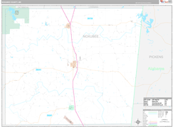 Noxubee County, MS Digital Map Premium Style