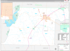 Obion County, TN Digital Map Premium Style