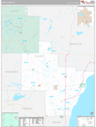 Oconto County, WI Digital Map Premium Style