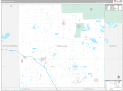 Ogemaw County, MI Digital Map Premium Style