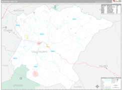 Oglethorpe County, GA Digital Map Premium Style