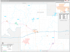 Okfuskee County, OK Digital Map Premium Style