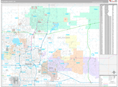 Oklahoma County, OK Digital Map Premium Style