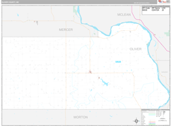 Oliver County, ND Digital Map Premium Style