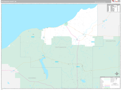 Ontonagon County, MI Digital Map Premium Style