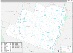 Orange County, VT Digital Map Premium Style
