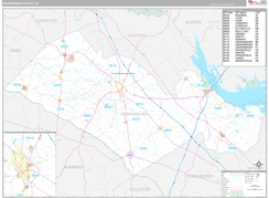 Orangeburg County, SC Digital Map Premium Style