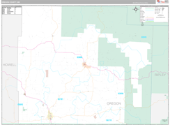 Oregon County, MO Digital Map Premium Style
