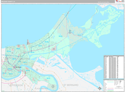 Orleans Parish (County), LA Digital Map Premium Style