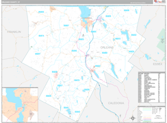 Orleans County, VT Digital Map Premium Style